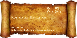 Konkoly Darinka névjegykártya